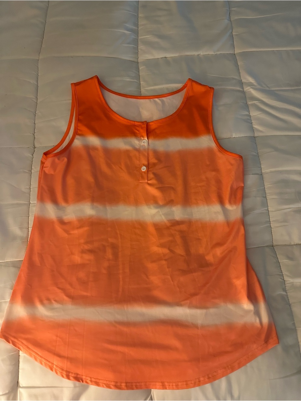 Orange sleeveless top